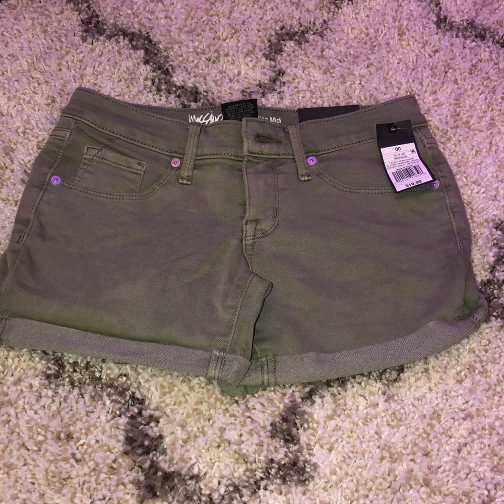 Army green shorts